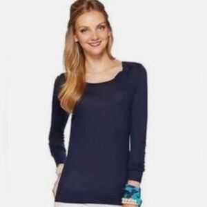 Lilly Pulitzer Bow Detail Sweater Navy Size Medium